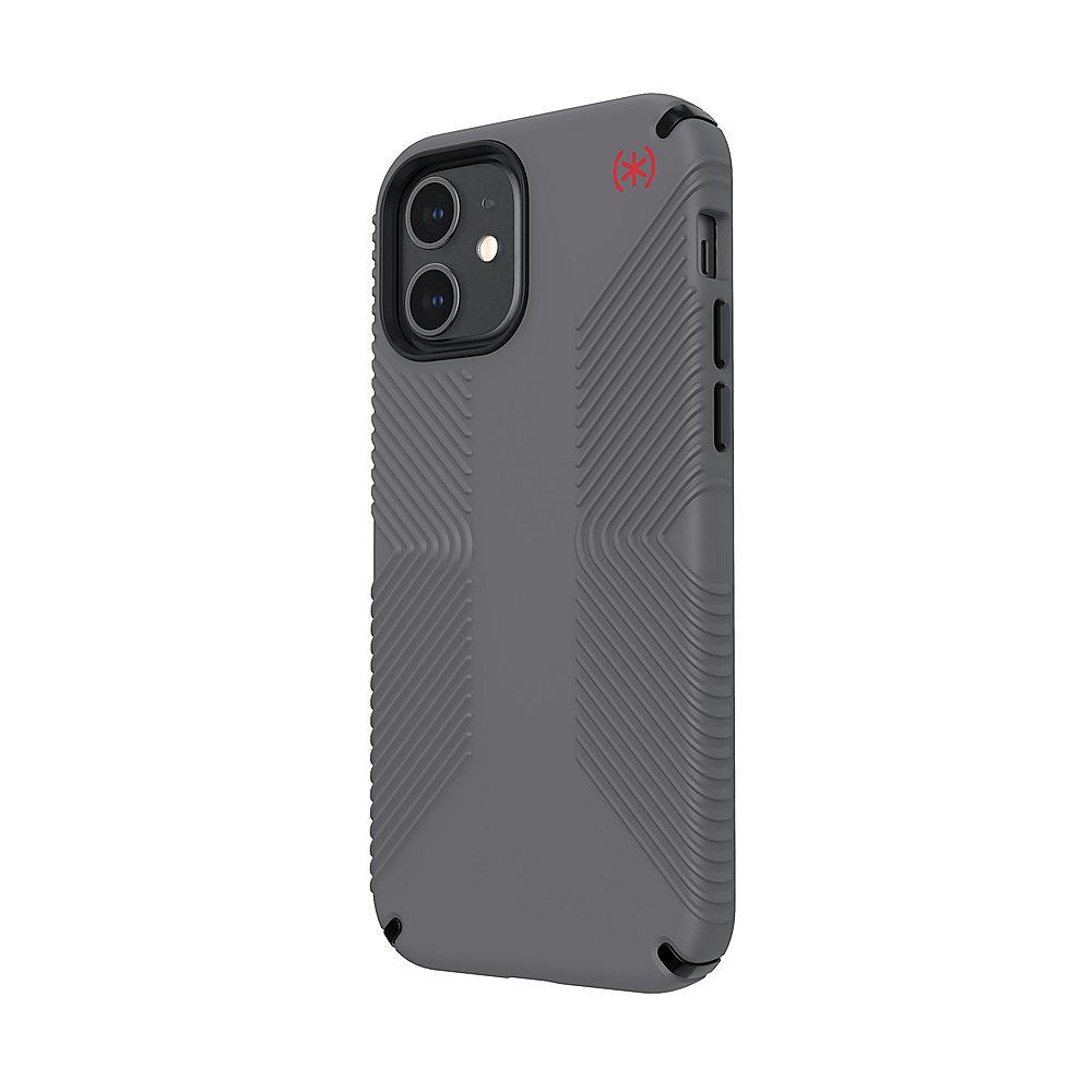 Angle View: Speck - Presidio 2 Grip Hard Shell Case for iPhone 12/12 Pro - Grahpite Grey/Black