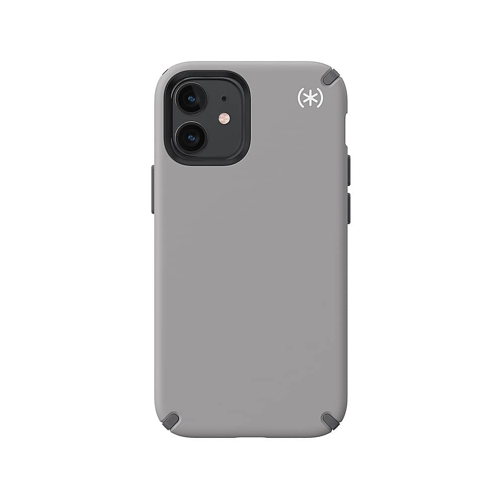 Front. Speck - Presidio 2 Pro Hard Shell Case for iPhone 12 Mini - Grahpite Grey/White.