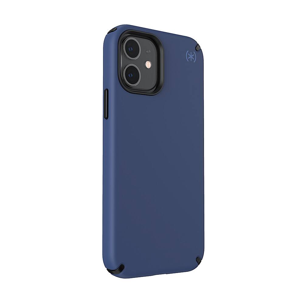 Left. Speck - Presidio 2 Pro Hard Shell Case for Apple iPhone 12/12 Pro - Coastal Blue/Black.