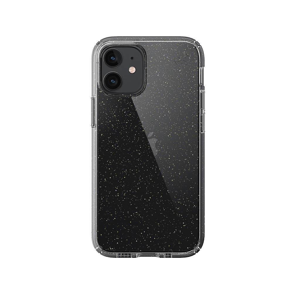 Speck - Presidio Perfect Clear Case for Apple iPhone 12 Mini - Clear/gold Glitter
