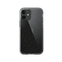 Speck - Presidio Perfect Clear Hard Shell Case for Apple iPhone 12 Mini - Clear/gold Glitter - Front_Zoom