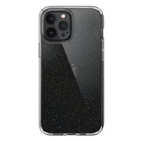 Speck - Presidio Perfect Clear Hard Shell Case for Apple iPhone 12 Pro Max - Clear/gold Glitter - Front_Zoom