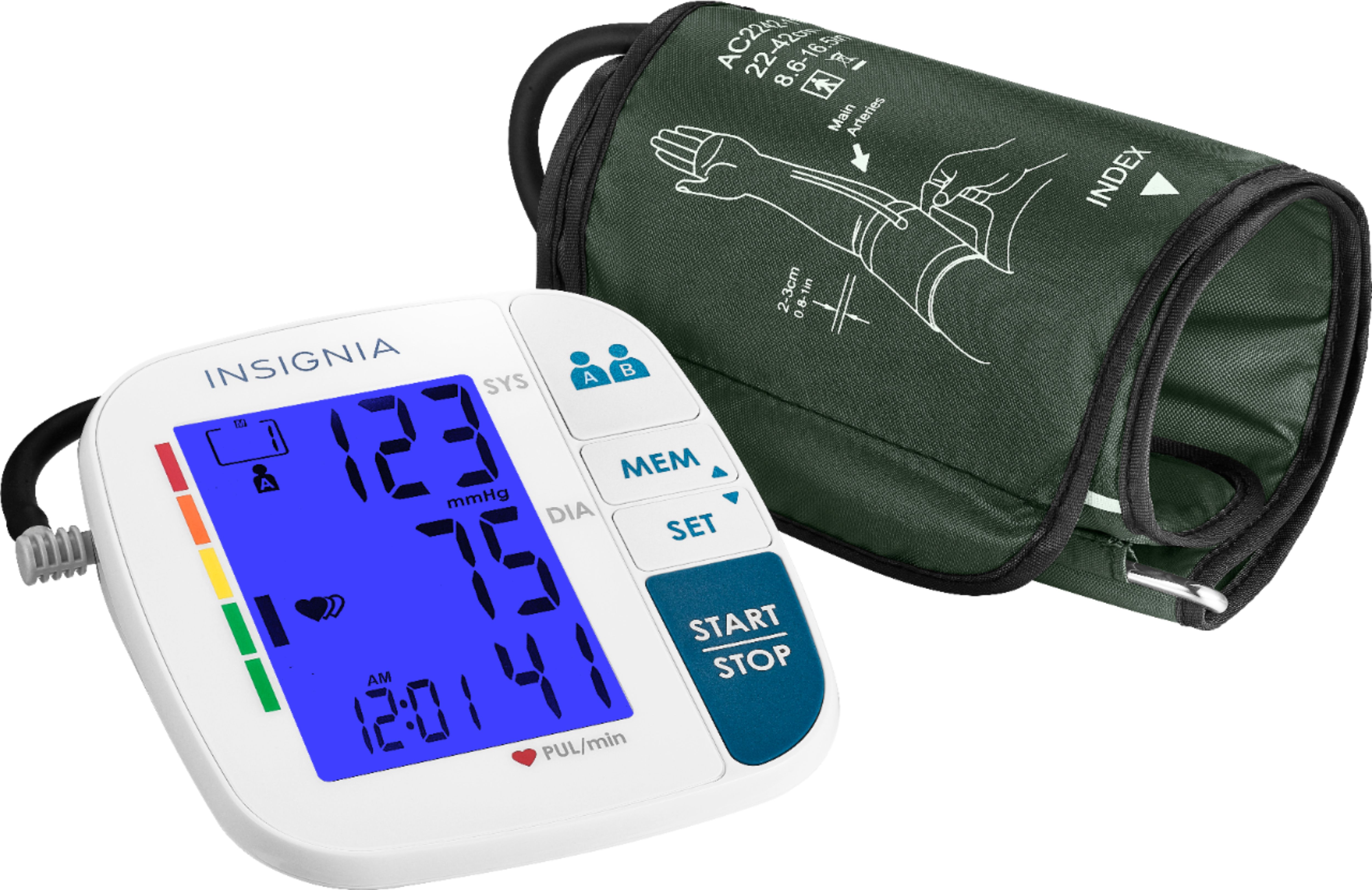 Insignia™ - Blood Pressure Monitor - White