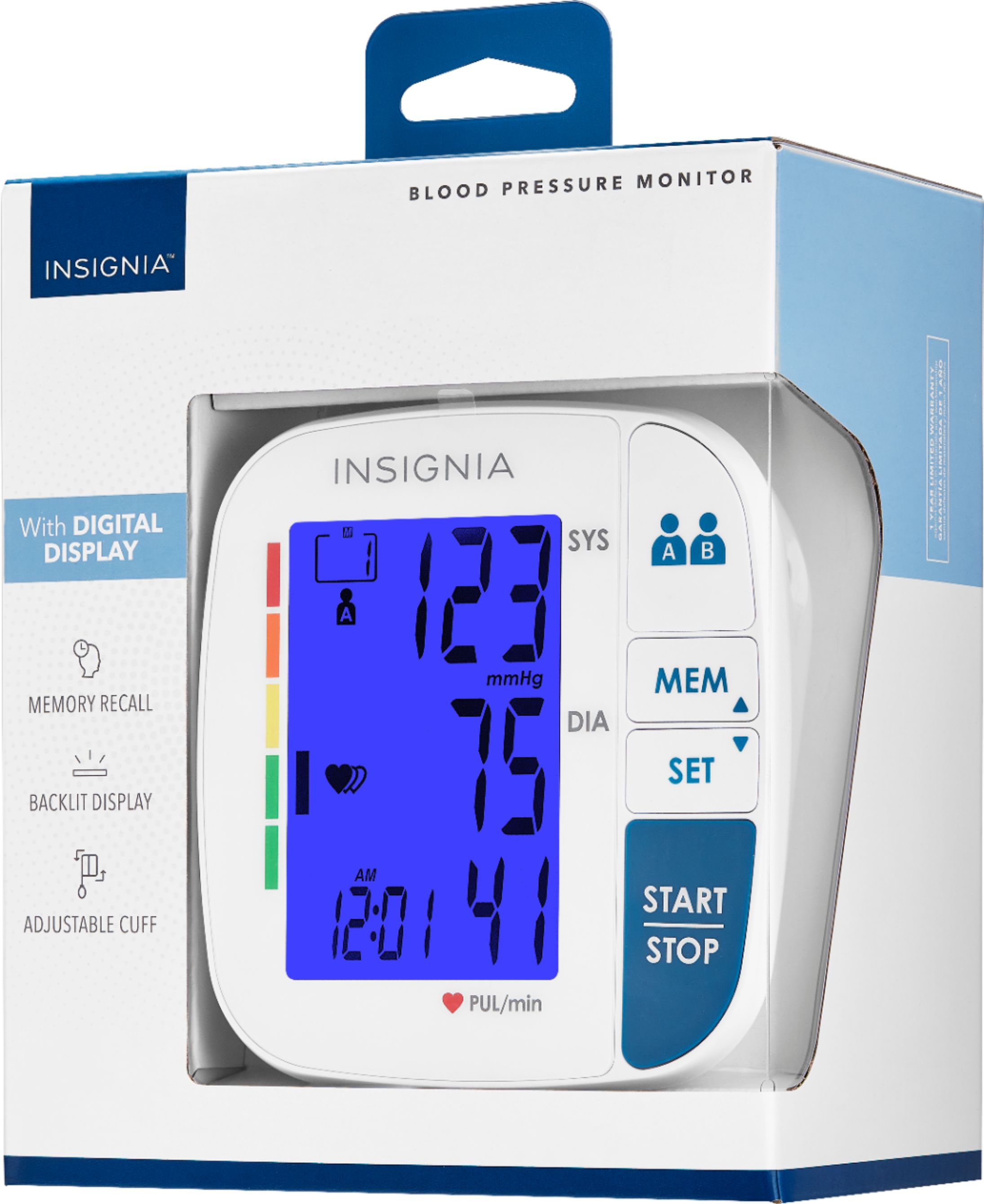 Sensiv Upper Arm Blood Pressure Monitor with Storage