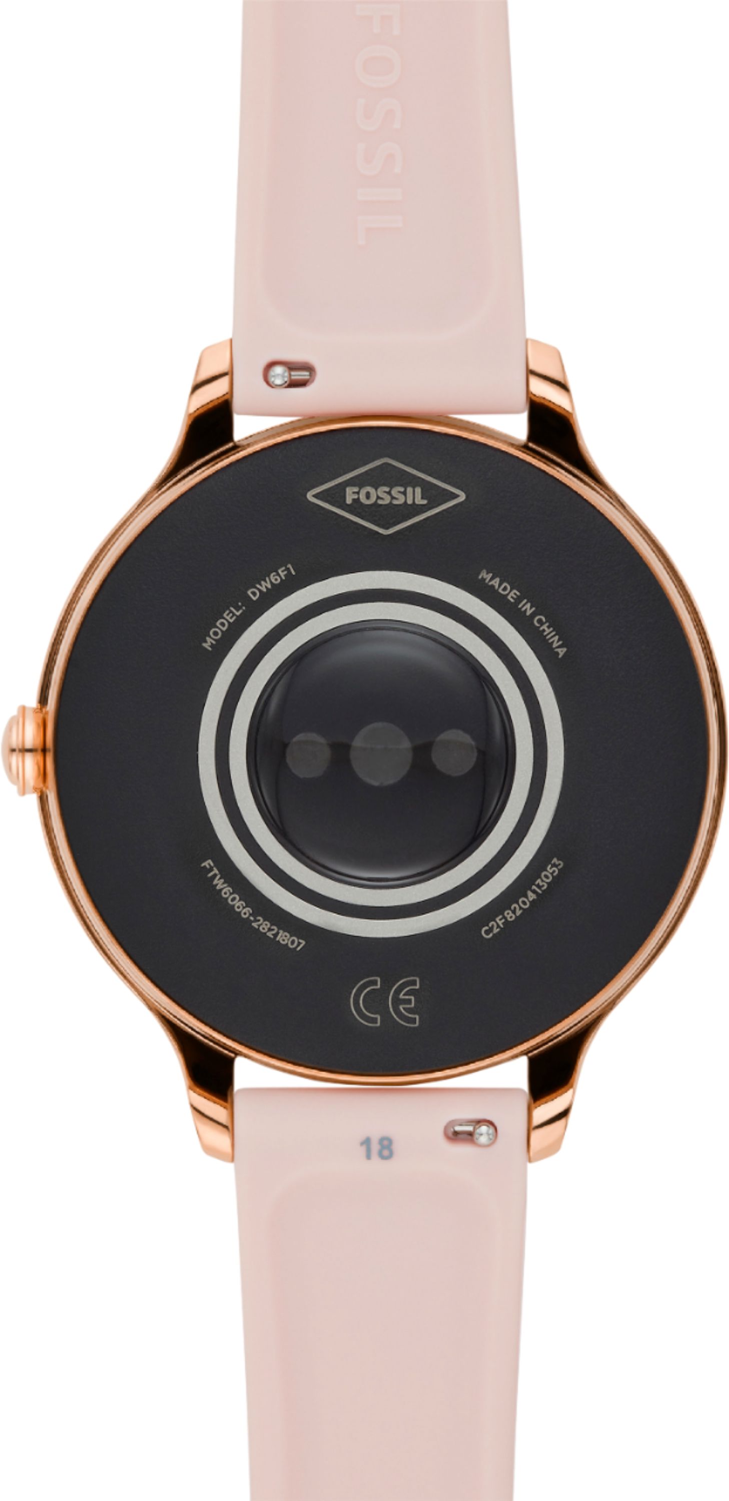 Back View: Fossil - Gen 5e Smartwatch 42mm Silicone - Blush