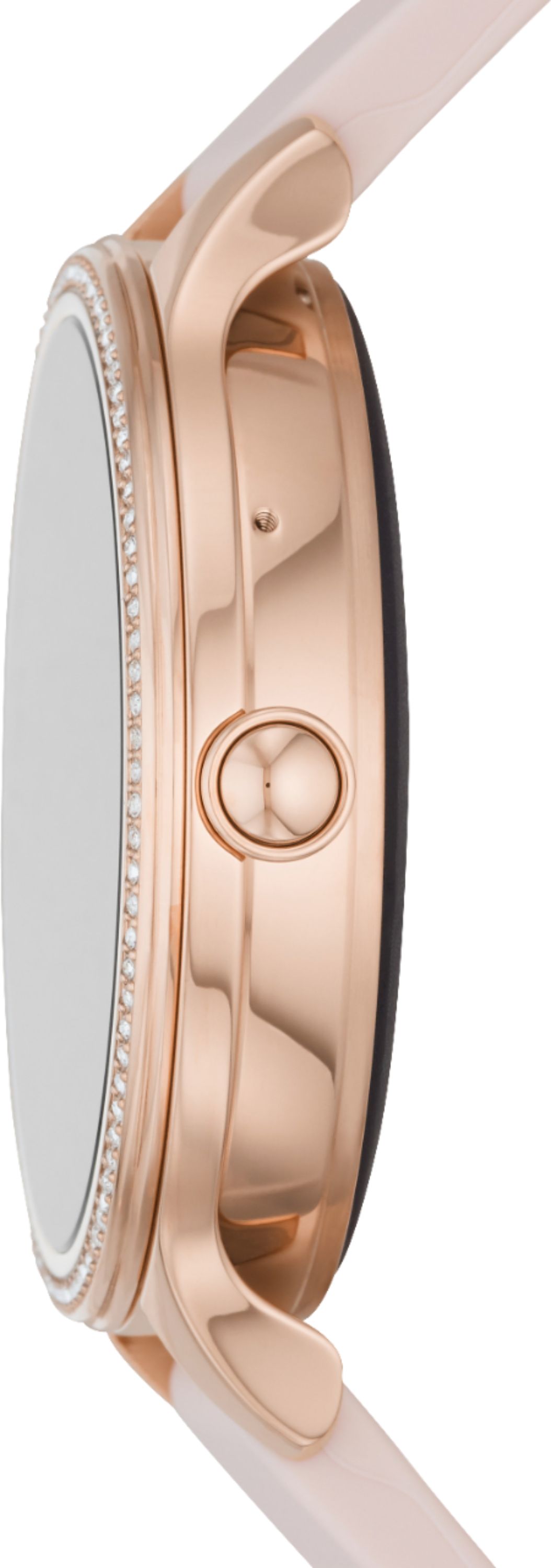 Left View: kate spade new york - Scallop 2 Smartwatch - White Silicone