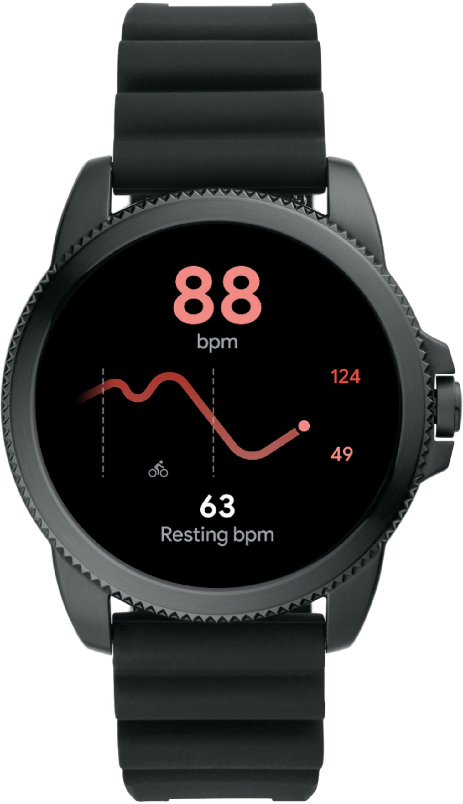 Questions and Answers: Fossil Gen 5e Smartwatch 44mm Silicone Black ...