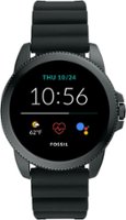 Fossil - Gen 5e Smartwatch 44mm Silicone - Black - Front_Zoom