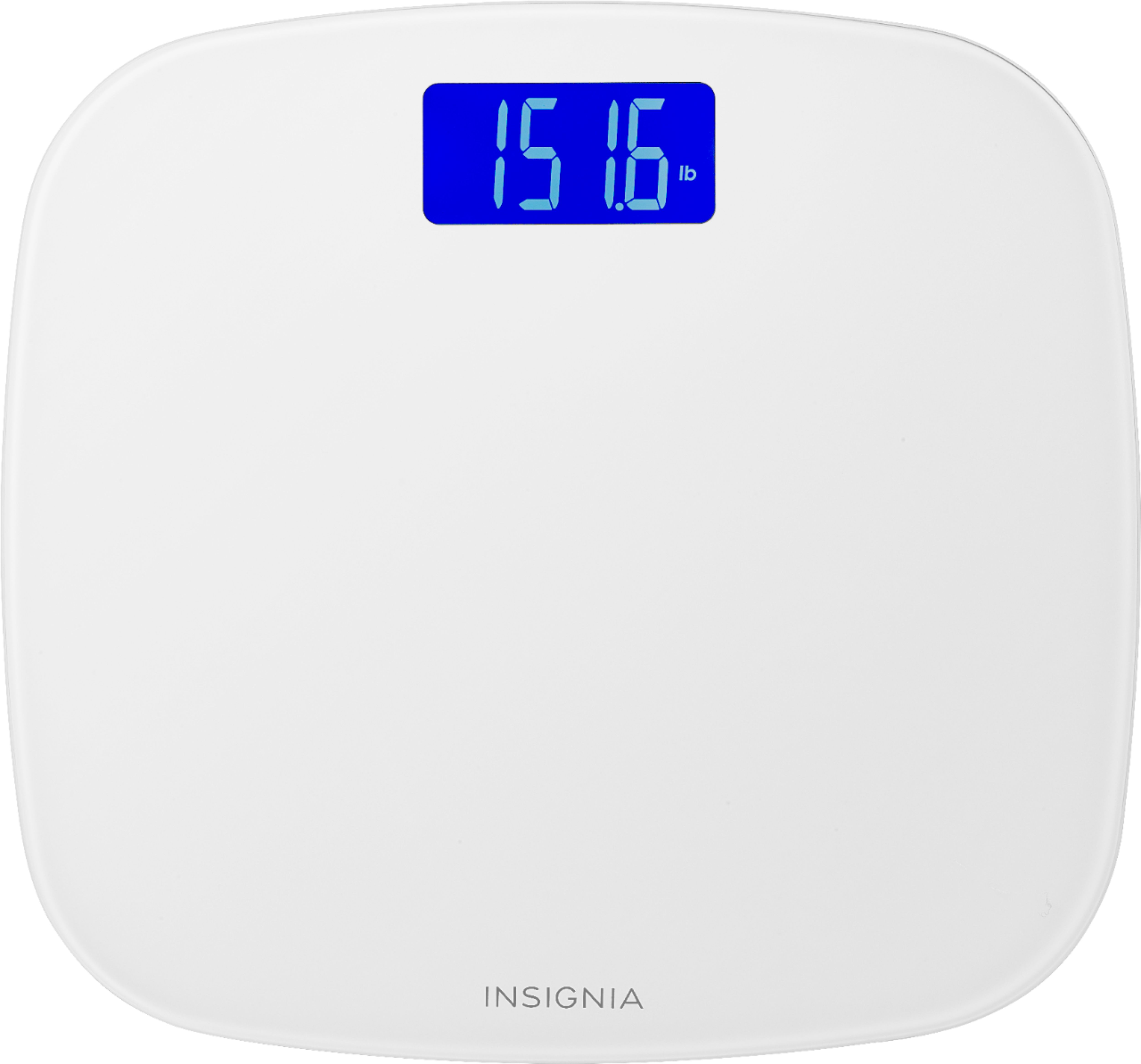 Angle View: Insignia™ - Tempered Glass Digital Scale - White