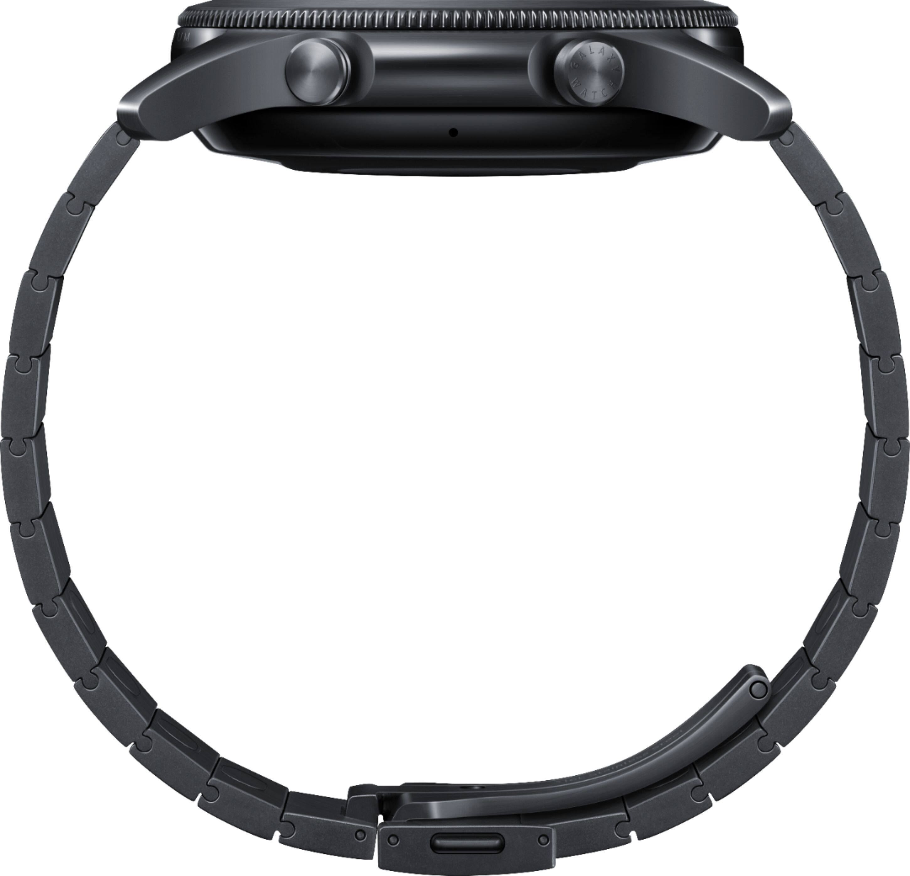 Alt View 24. Samsung - Galaxy Watch3 Titanium Smartwatch 45mm BT - Mystic Black.