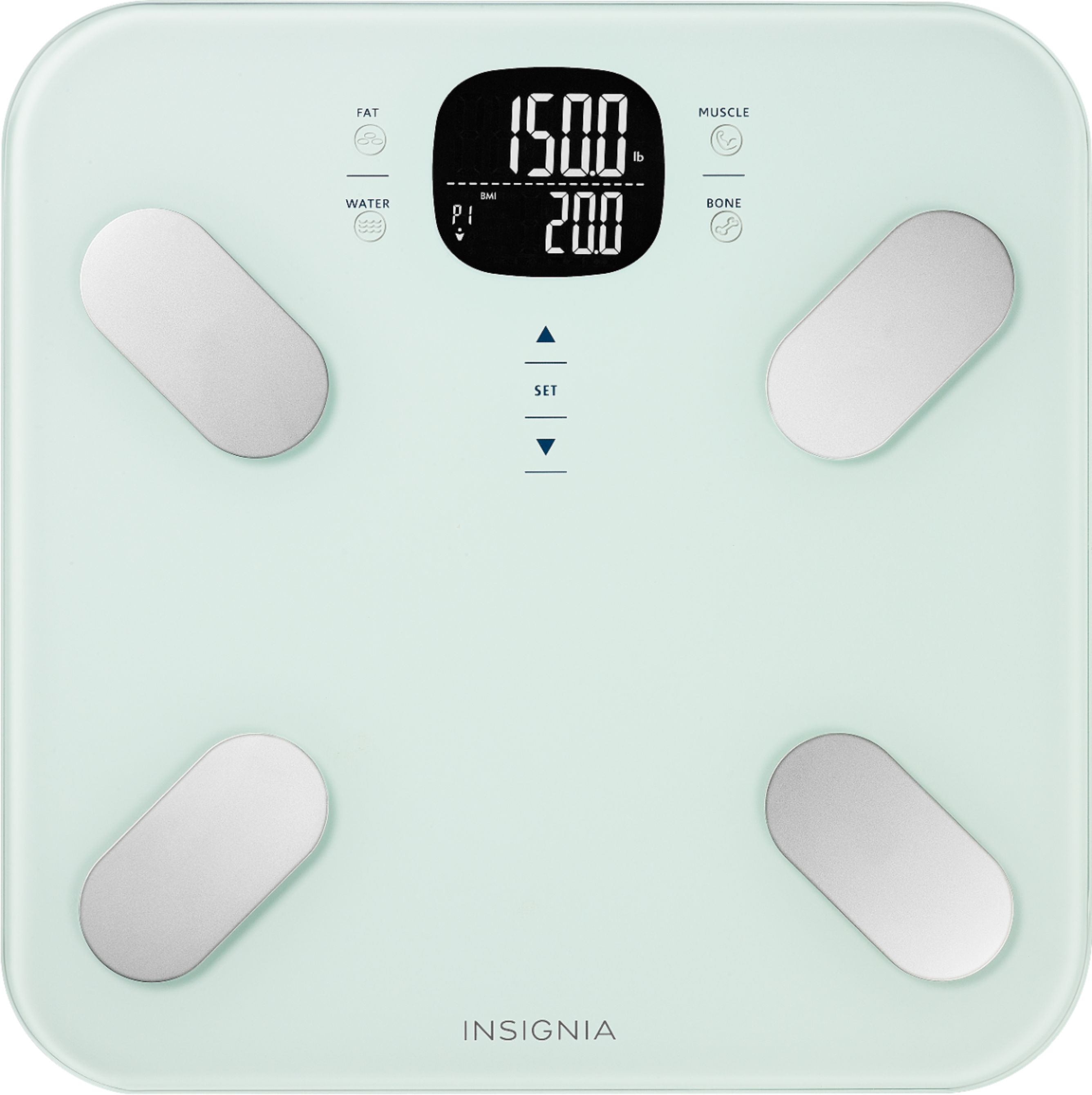 Angle View: Insignia™ - Body Composition Scale - White