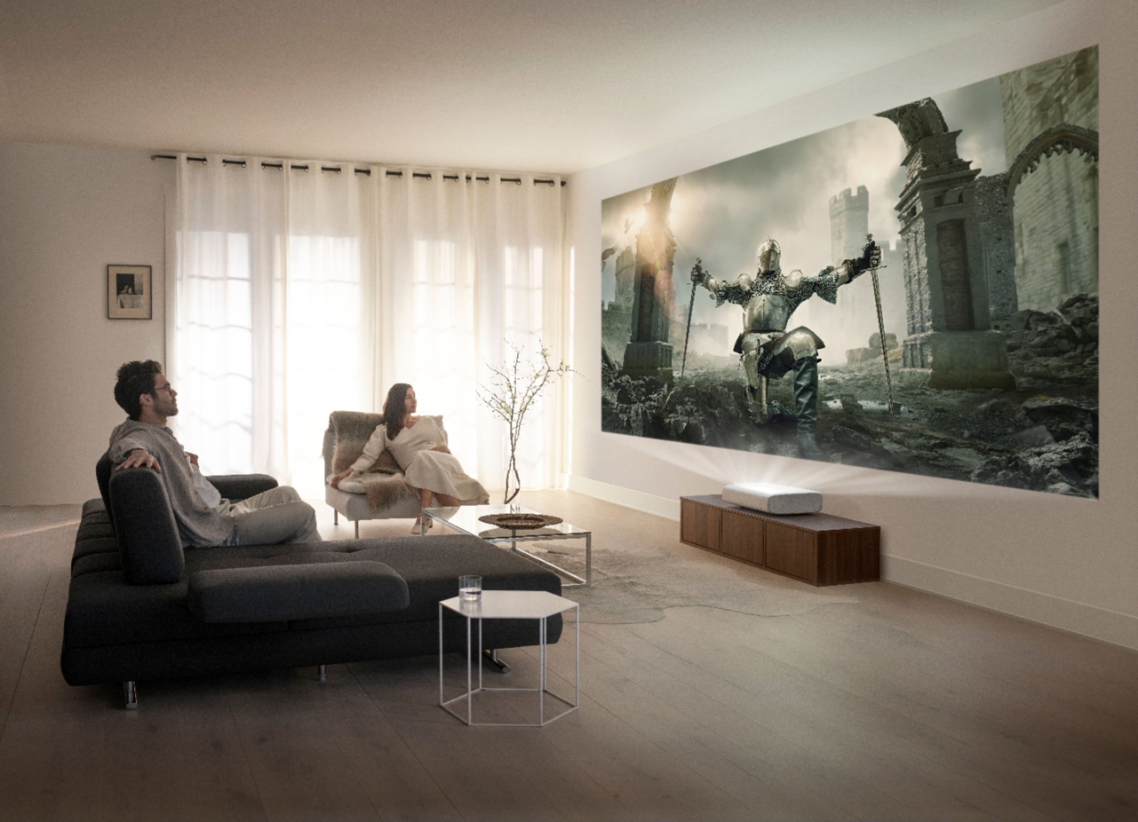 Alt View 15. Samsung - The Premiere 4K UHD Triple Laser Wireless Smart Ultra Short Throw Projector with High Dynamic Range - White.