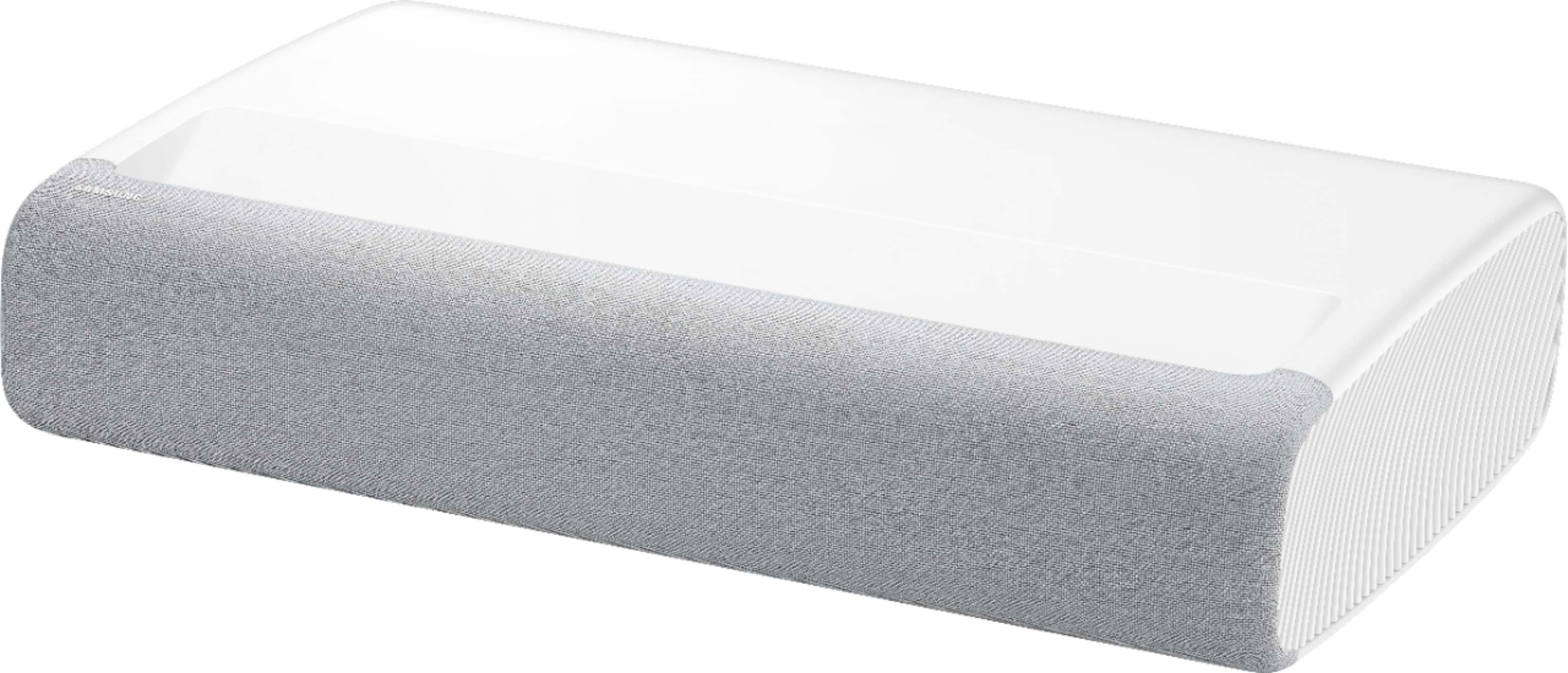 Left. Samsung - The Premiere 4K UHD Triple Laser Wireless Smart Ultra Short Throw Projector with High Dynamic Range - White.