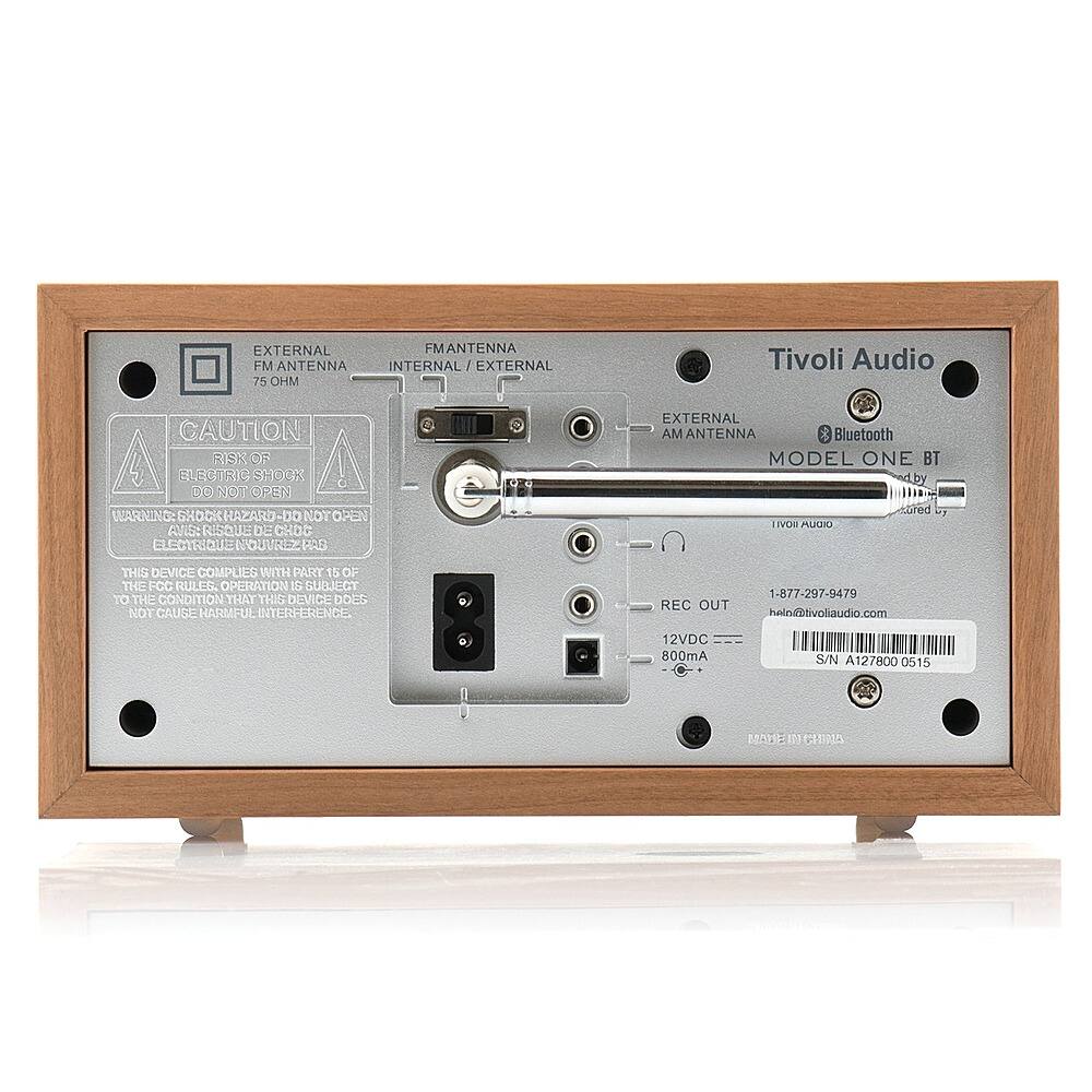 Back. Tivoli Audio - Model One Bluetooth Shelf Speaker with Wood Finish - Cherry/Silver.