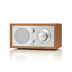 Front. Tivoli Audio - Model One Bluetooth Shelf Speaker with Wood Finish - Cherry/Silver.
