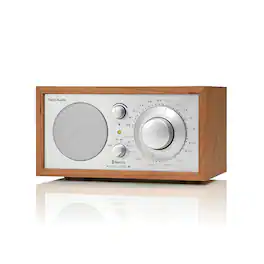 Tivoli Audio - Model One Bluetooth Shelf Speaker with Wood Finish - Cherry/Silver