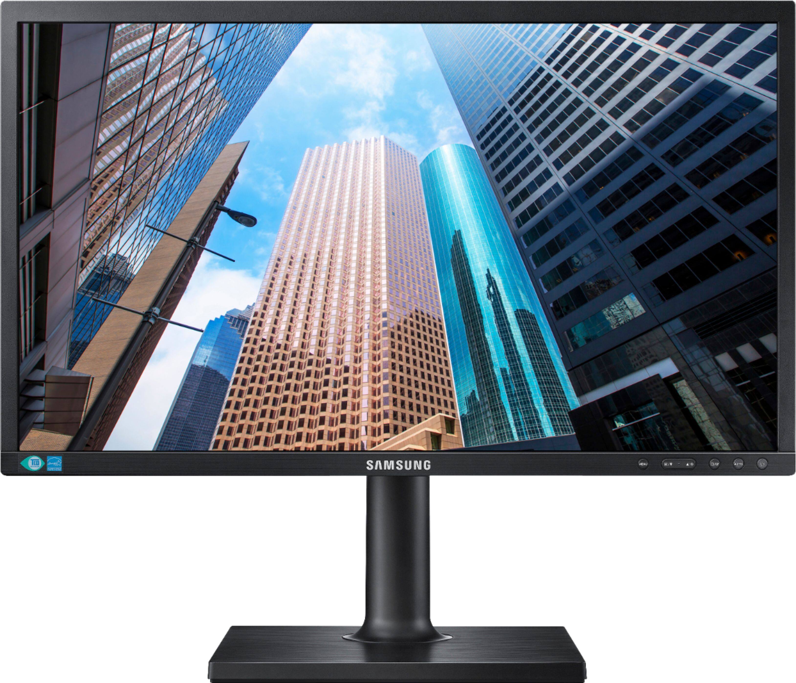 Front. Samsung - SE65 Series LS24E65KPLH/GO 23.6” LED FHD Monitor - Black.