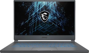 MSI - Stealth 15m 15.6" Gaming Laptop - Intel Core i7 - 16GB Memory - NVIDIA GeForce RTX 2060 Max Q - 1TB Solid State Drive - Carbon Gray - Front_Zoom