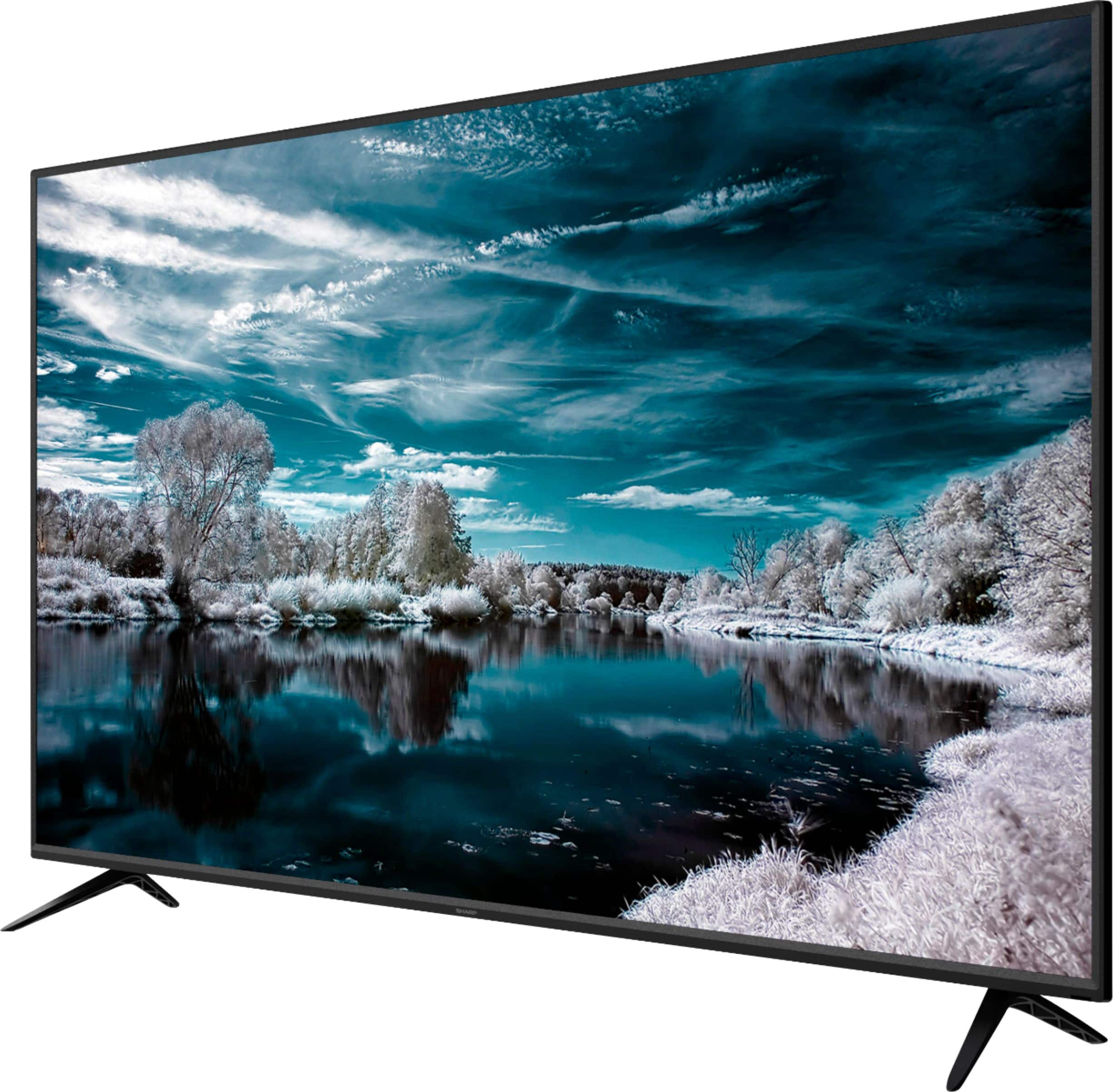Left. Sharp - 70" Class AQUOS Series LED 4K UHD Smart Android TV - Black.