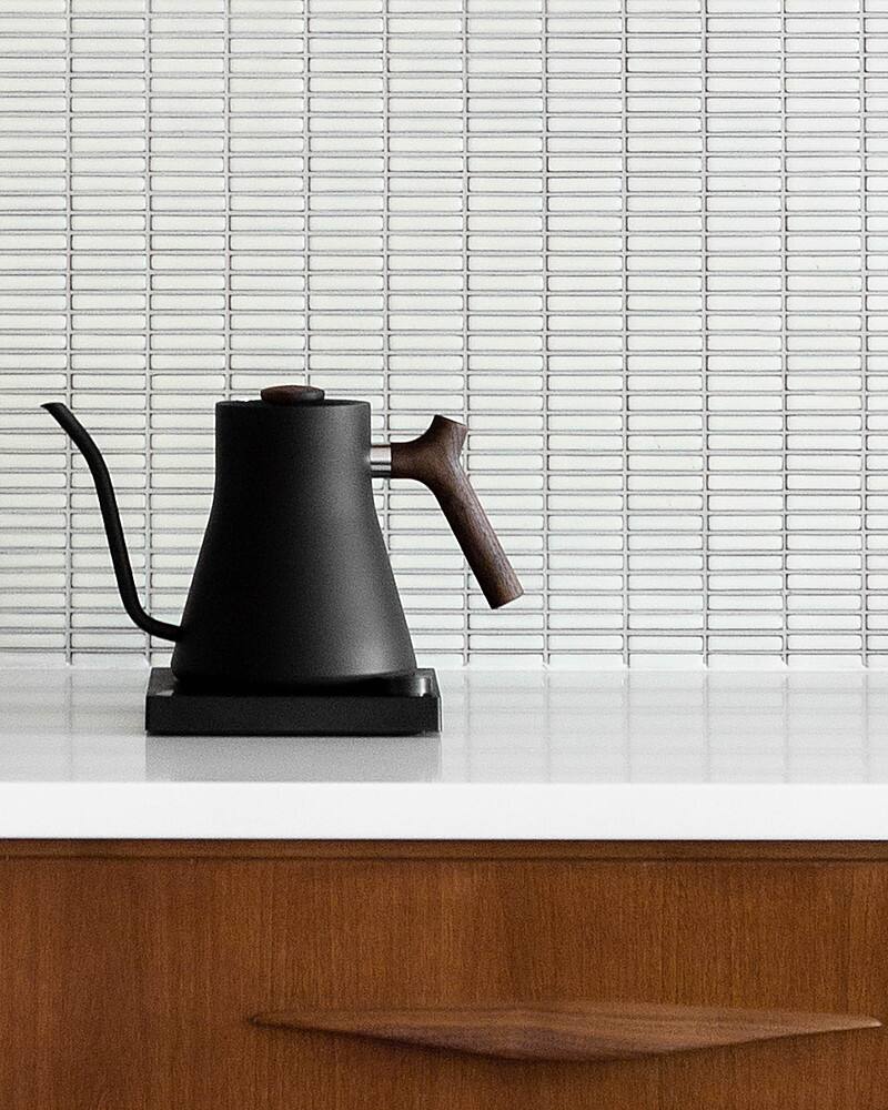 Alt View 14. Fellow - Stagg EKG Electric Pour-Over Kettle - Matte Black + Walnut.