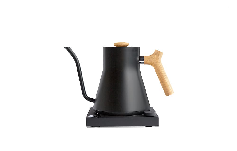 Angle. Fellow - Stagg EKG Electric Pour-Over Kettle - Matte Black + Maple.