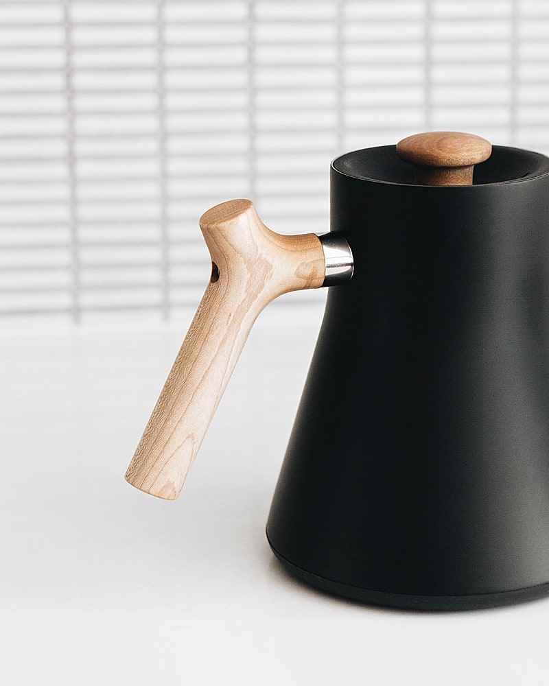 Alt View 12. Fellow - Stagg EKG Electric Pour-Over Kettle - Matte Black + Maple.