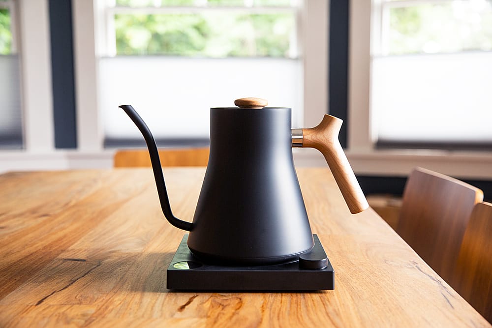 Alt View 17. Fellow - Stagg EKG Electric Pour-Over Kettle - Matte Black + Maple.