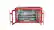 Left. Galanz - Galanz Retro French Door Toaster Oven - hot rod red.