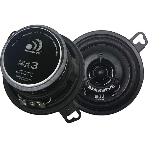 Massive Audio - MX Series 3.5-Inch 2-Way Coaxial Speakers Pair - Black
