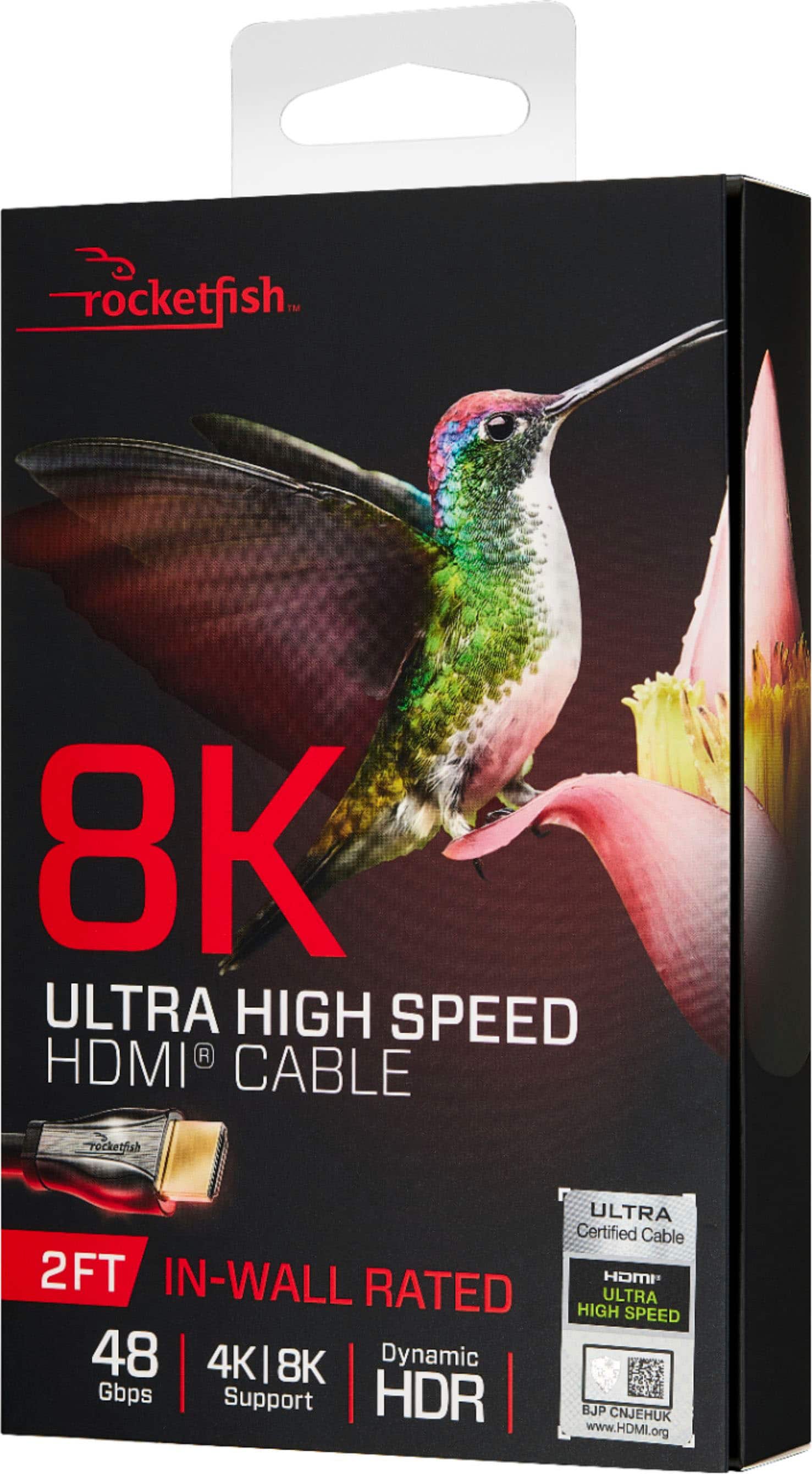 Alt View 11. Rocketfish™ - 2' 8K Ultra High Speed HDMI® 2.1 Certified Cable - Black.