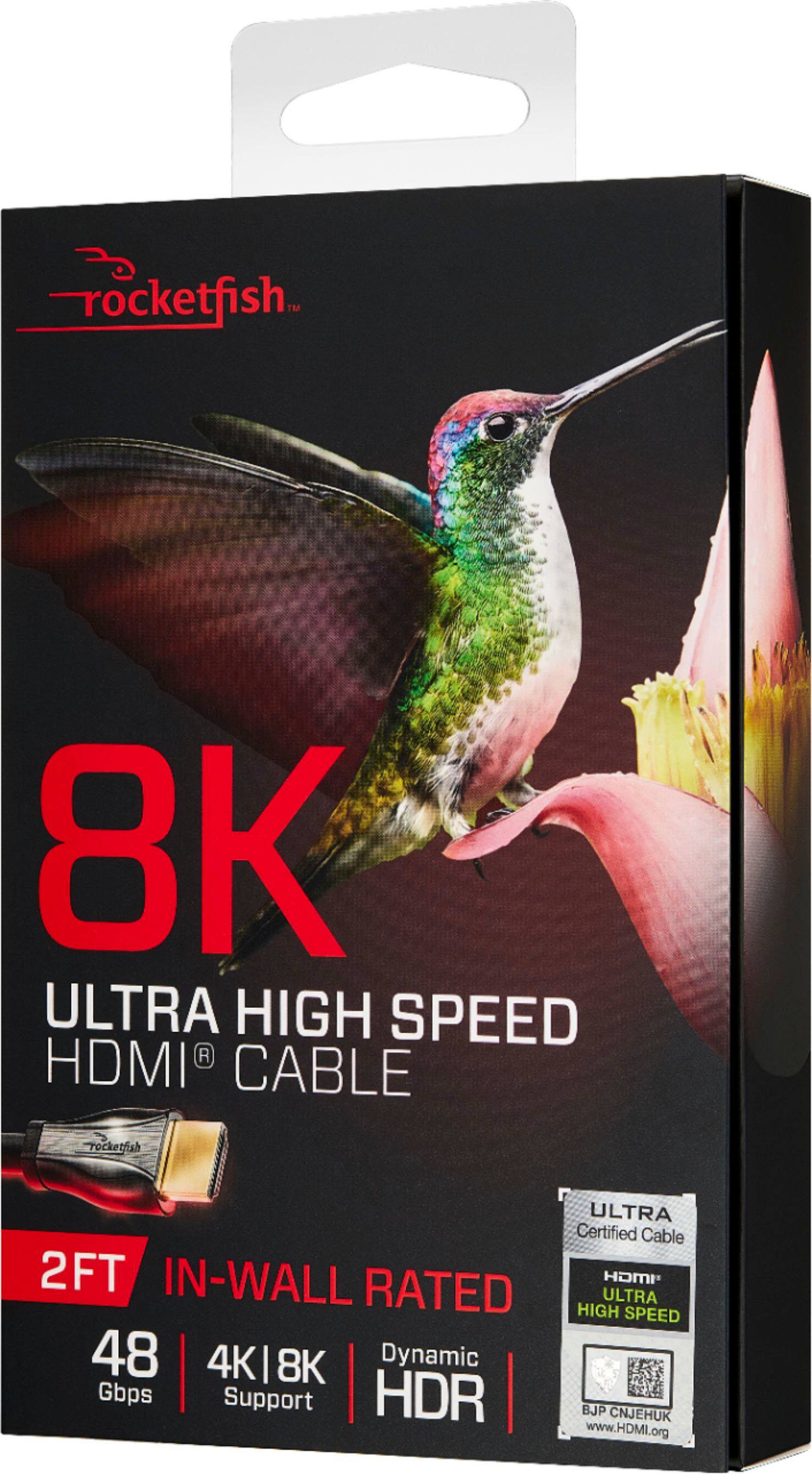 Alt View 11. Rocketfish™ - 2' 8K Ultra High Speed HDMI® 2.1 Certified Cable - Black.