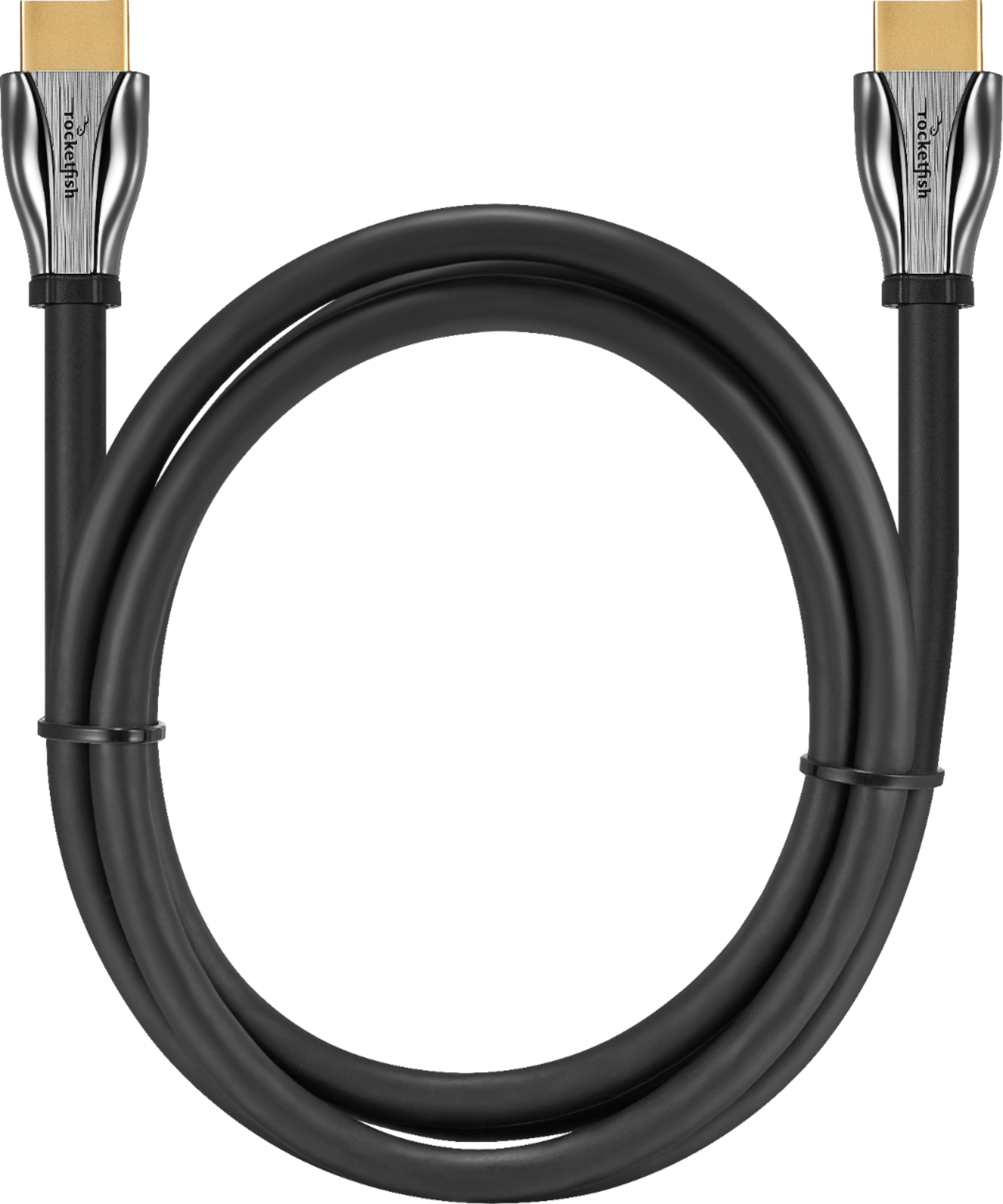 Rocketfish - 4' 8K Ultra High Speed HDMI Certified Cable - Black
