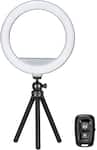 Sunpak - 12” Bi-Color Tabletop or Handheld Vlogging Kit with Bluetooth Remote for Smartphones and Compact Cameras - Black