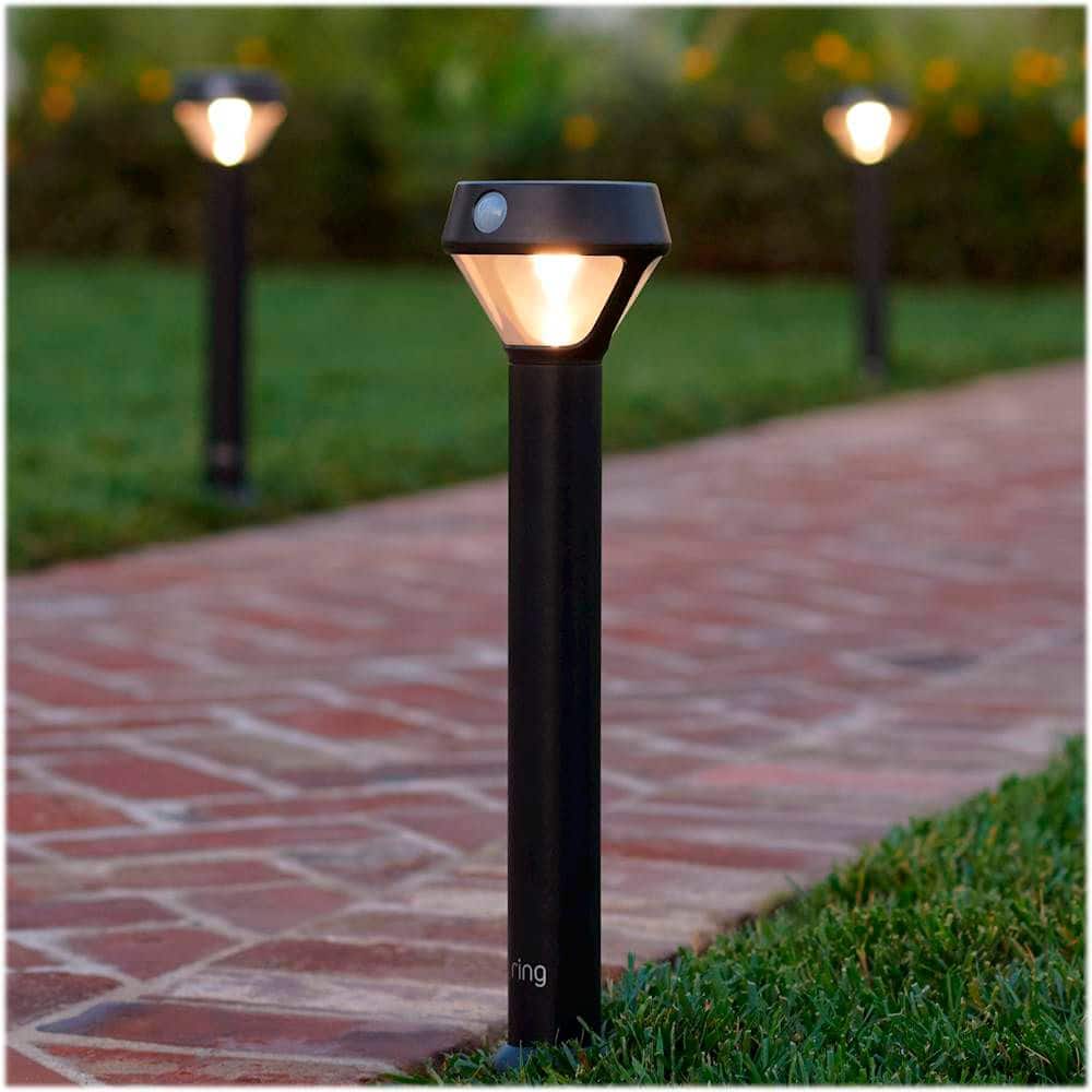 Alt View 11. Ring - Solar Powered Smart Lighting Pathlight - Black.