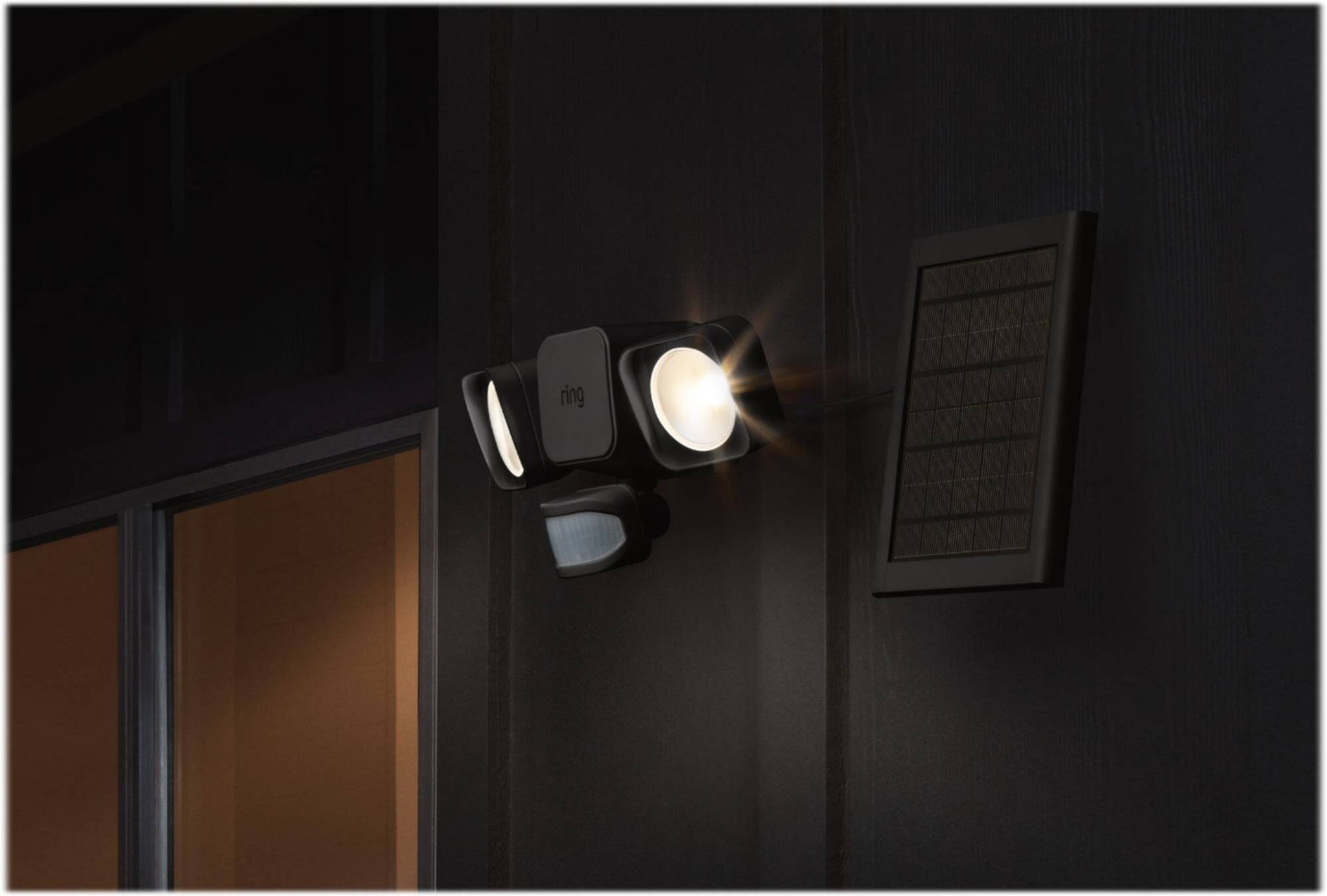 Alt View 12. Ring - Smart Lighting Solar Floodlight - Black.