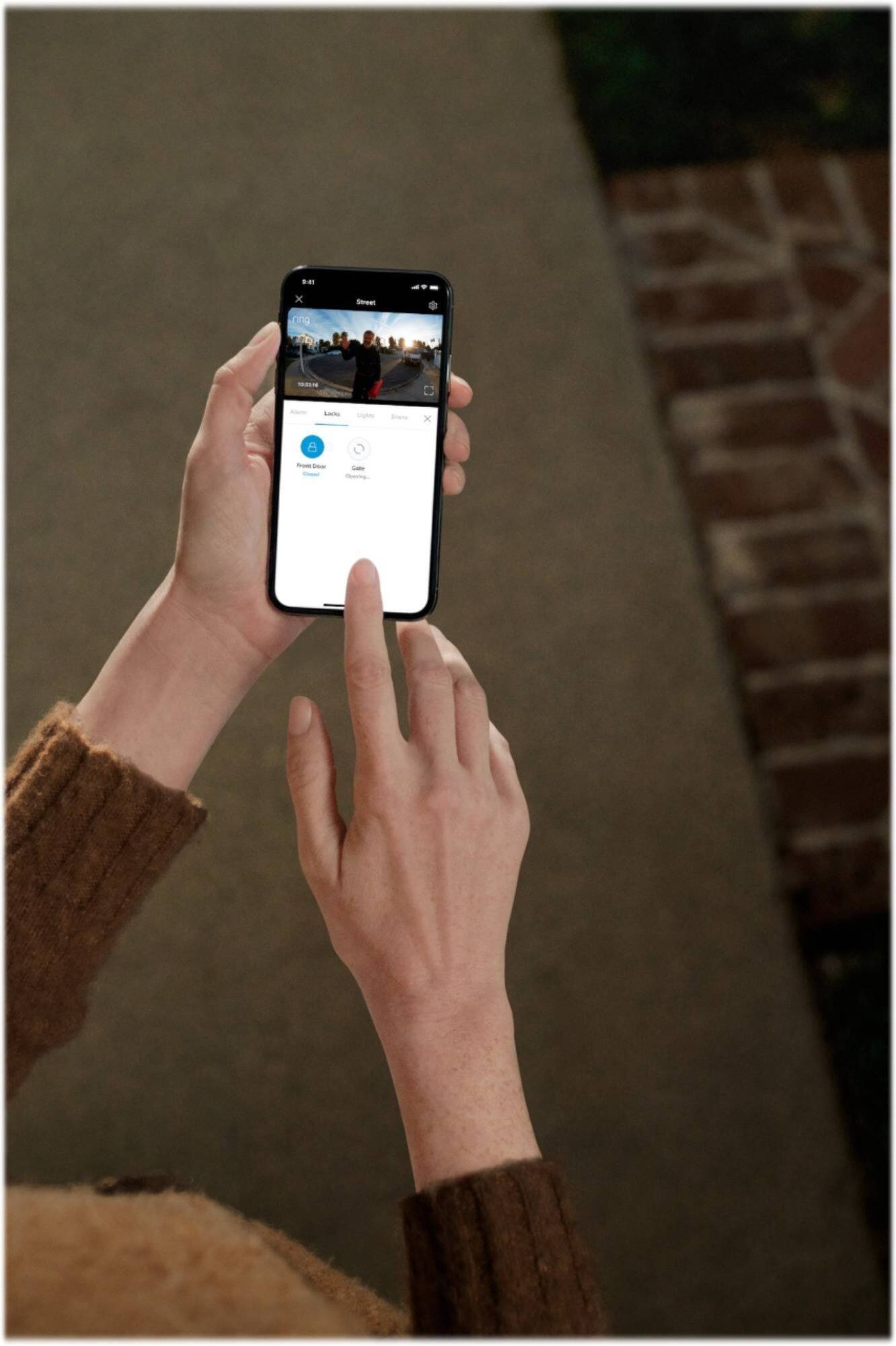 Alt View 13. Ring - Smart Lighting Solar Floodlight - Black.