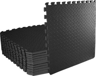NEXT - 24ft Gym Flooring Exercise Mats - Black - Front_Zoom