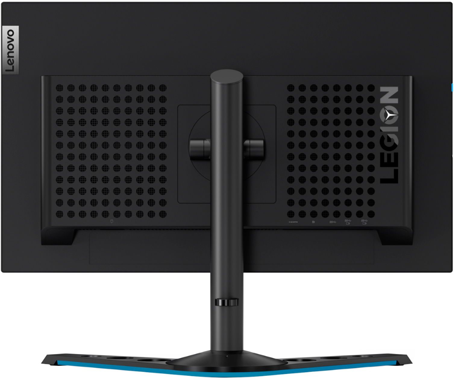 Back View: Lenovo - Legion Y25-25 24.5" IPS LED FHD FreeSync and G-SYNC Compatible Gaming Monitor (DisplayPort, HDMI, USB) - Raven Black