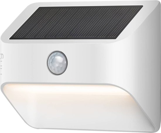 Front Zoom. Ring - Solar Powered Smart Lighting Steplight - White.