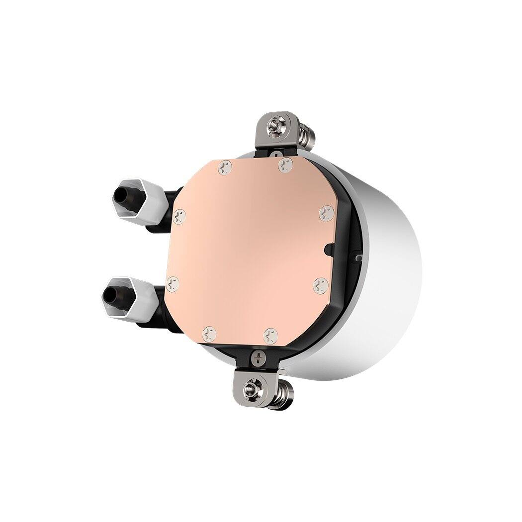 Back. PCCOOLER - DA240 ARGB WH CPU Liquid Cooler with 120mm PWM ARGB FAN - White.