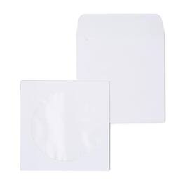 Staples - Open End CD/DVD Envelopes, 5" x 5", 50/Box (12257) - White