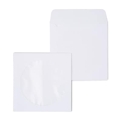 Staples - Open End CD/DVD Envelopes, 5" x 5", 50/Box (12257) - White
