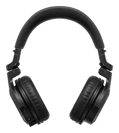 Front. Pioneer DJ - HDJ-CUE1BT Bluetooth DJ Headphones - Black.
