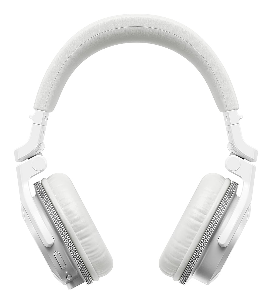 Front. Pioneer DJ - HDJ-CUE1BT Bluetooth DJ Headphones - White.