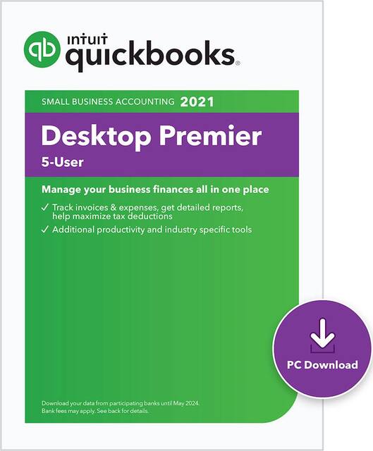 Intuit QuickBooks Desktop Premier 2021 (5-User) Windows [Digital ...