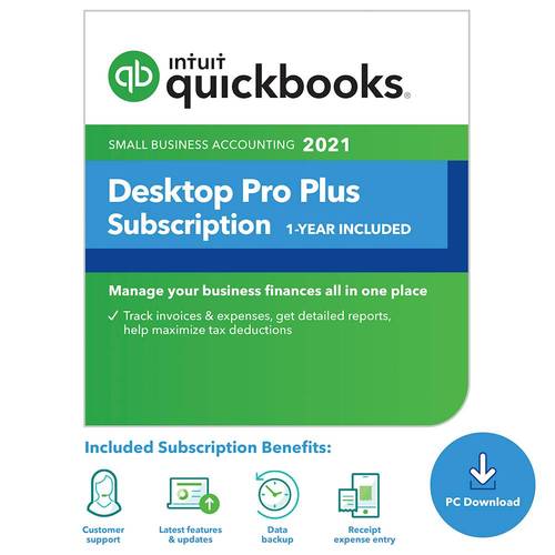 Intuit - QuickBooks Desktop Pro Plus 2021 (1-Year Subscription) - Windows [Digital]