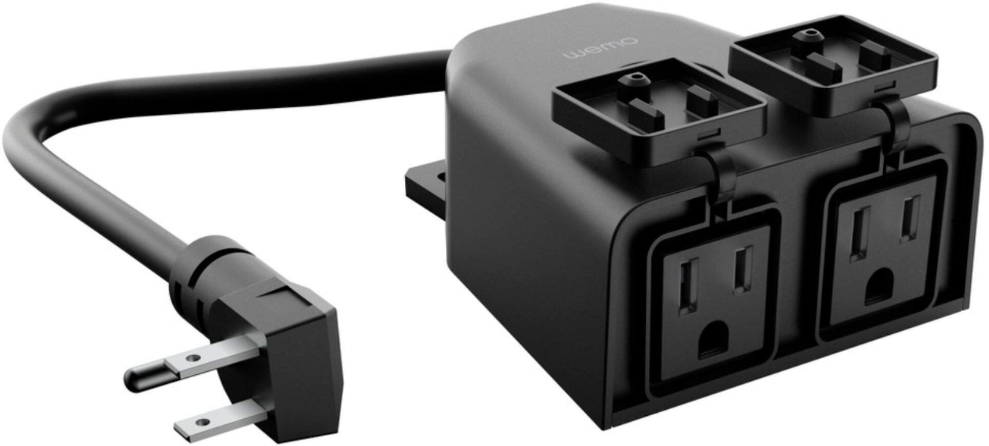 Alt View 14. WeMo - WiFi Smart Outdoor Plug - Black.