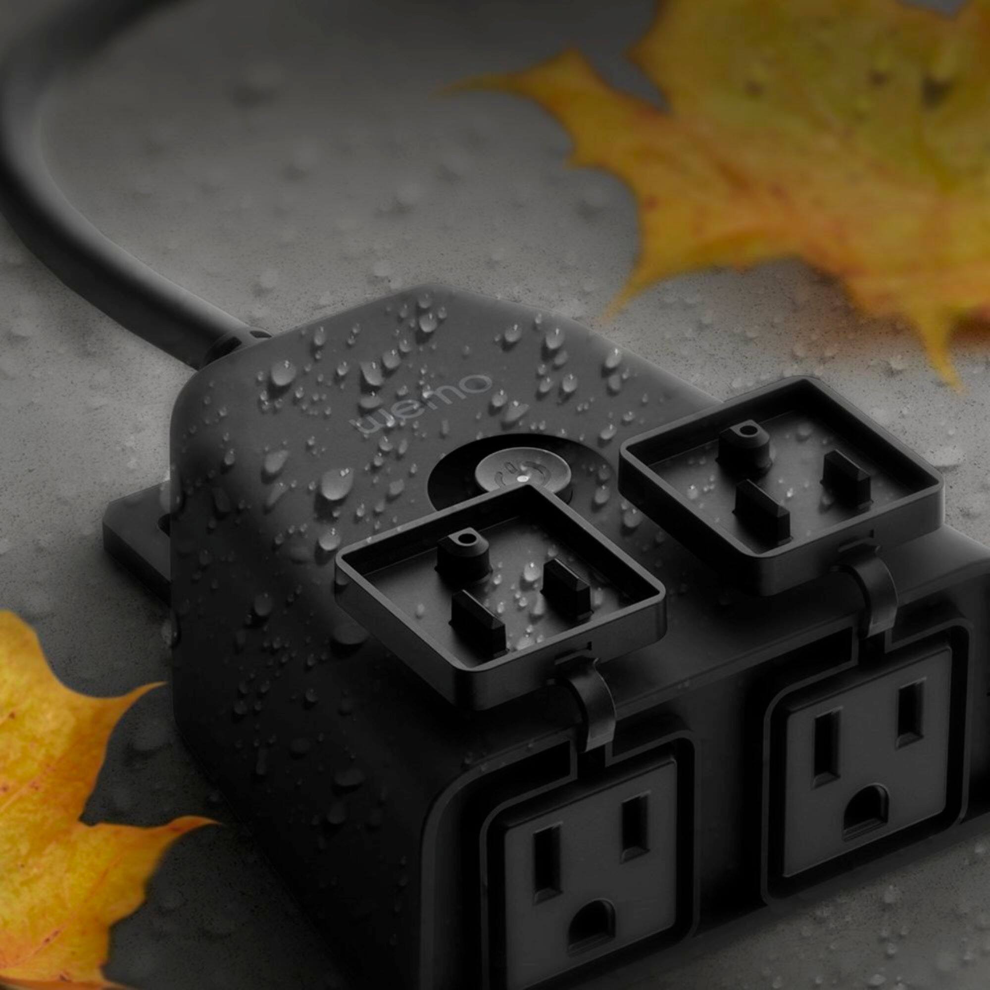 Alt View 15. WeMo - WiFi Smart Outdoor Plug - Black.