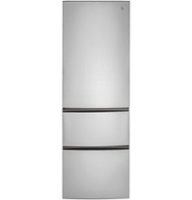 GE - 11.9 Cu. Ft. Bottom-Freezer Refrigerator - Stainless steel - Front_Zoom