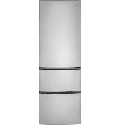 Front. GE - 11.9 Cu. Ft. Bottom-Freezer Refrigerator - Stainless Steel.